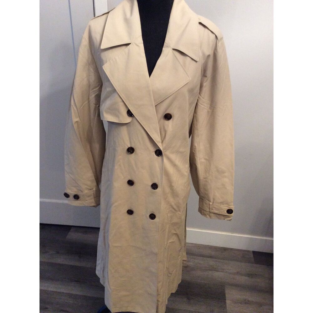 New NWT The Drop Tan Overcoat Women's XL Double Button
